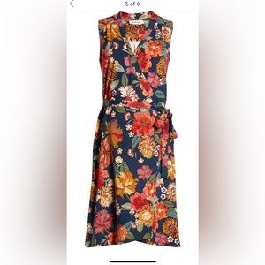 Floral knit maternity wrap dress, medium